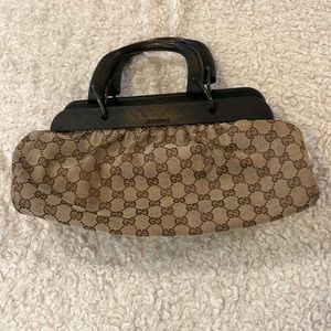 Vintage Gucci bag. Wooden handle  classic